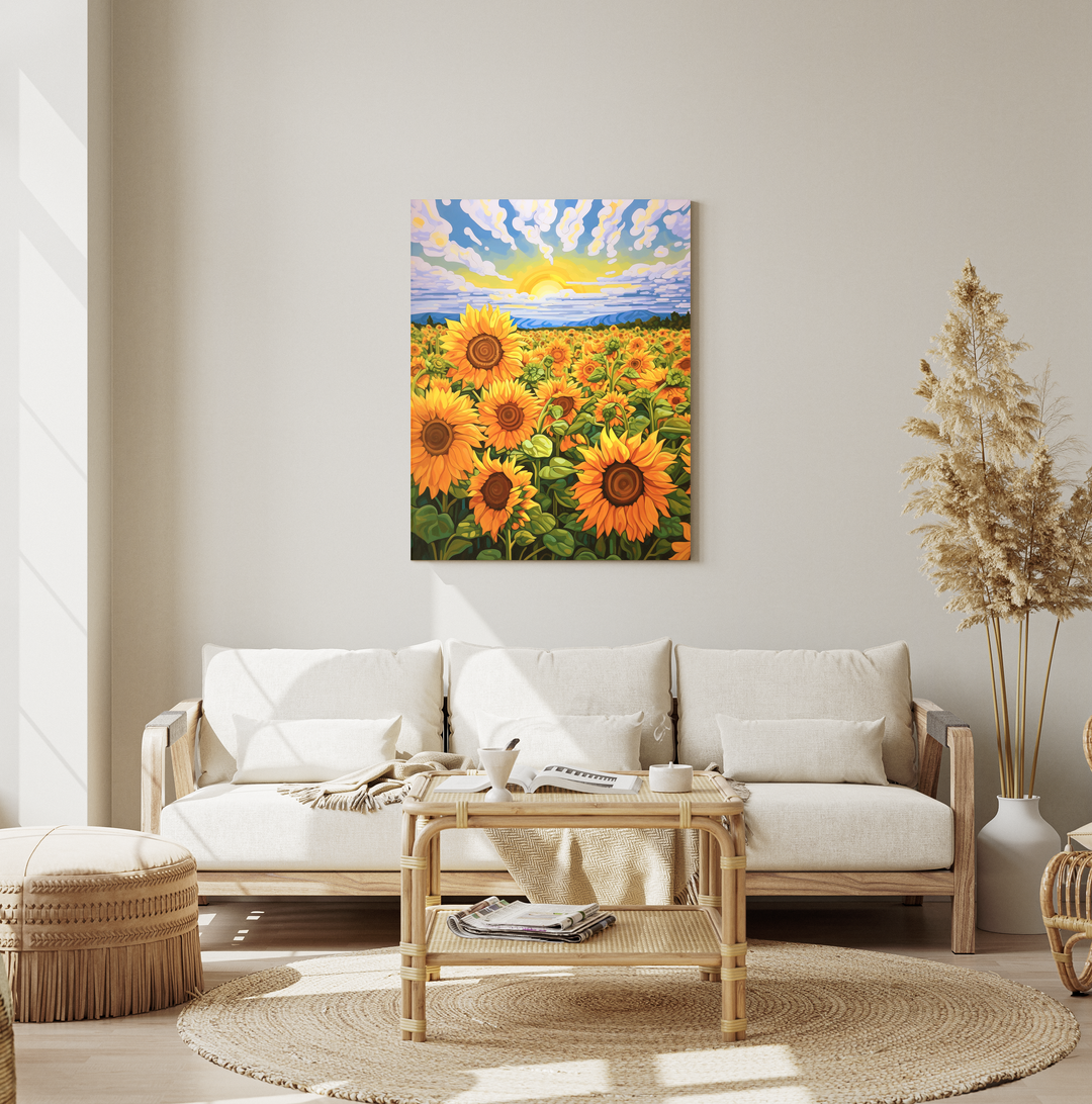 Flores iluminadas pelo sol
