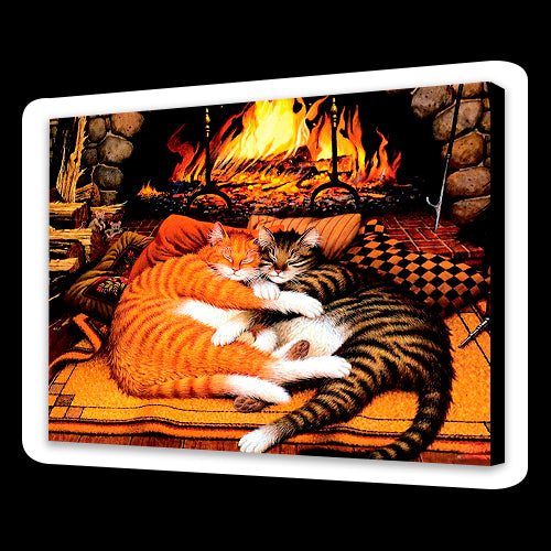 Gatti vicino al camino (6957471006902)