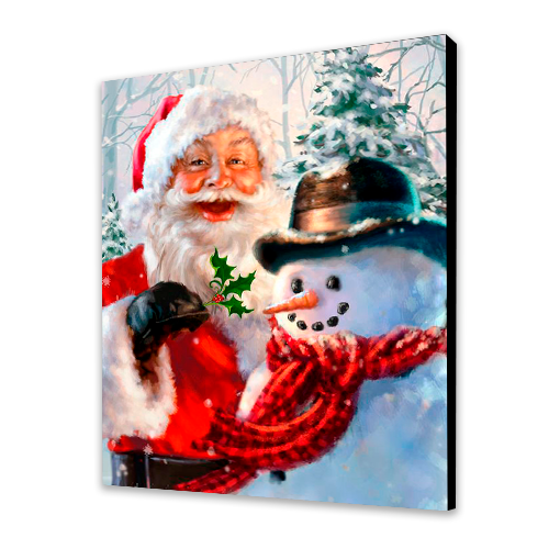 Felice Babbo Natale e pupazzo di neve (6957516030134)