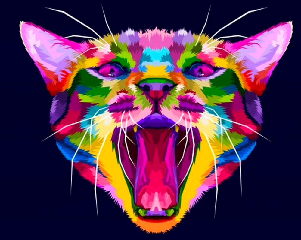 Gatto colorato (6957474971830)